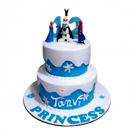 2 Tier Frozen Theme Cake online delivery in Noida, Delhi, NCR, Gurgaon