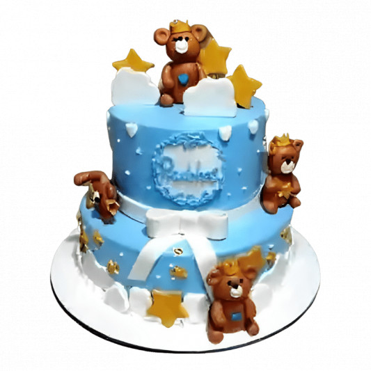 2 Tier Cute Teddies Cake online delivery in Noida, Delhi, NCR, Gurgaon