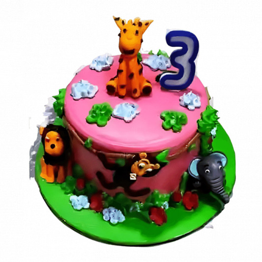 Wild Animal Theme Cake online delivery in Noida, Delhi, NCR, Gurgaon