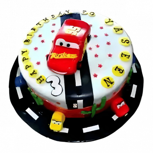 Lightning McQueen Car Cake online delivery in Noida, Delhi, NCR, Gurgaon