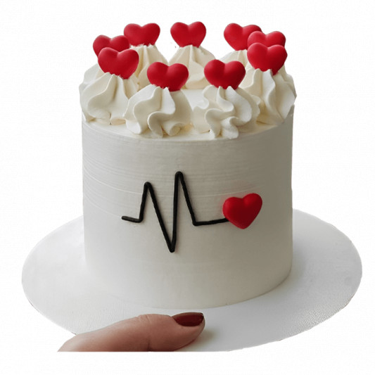 Heart Line Cake online delivery in Noida, Delhi, NCR, Gurgaon