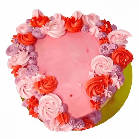 Floral Heart Valentine Cake online delivery in Noida, Delhi, NCR, Gurgaon