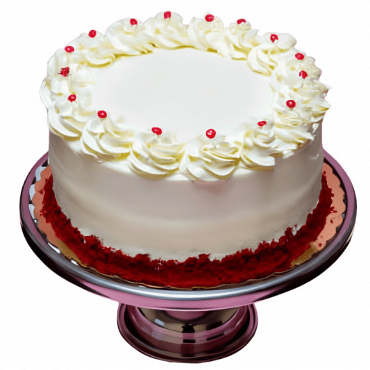 White rose red velvet cake online delivery in Noida, Delhi, NCR, Gurgaon