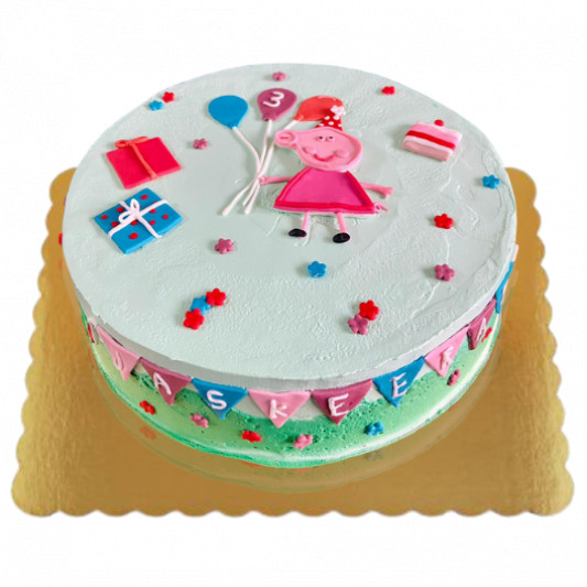 Peppa Pig Cartoon Cake online delivery in Noida, Delhi, NCR, Gurgaon