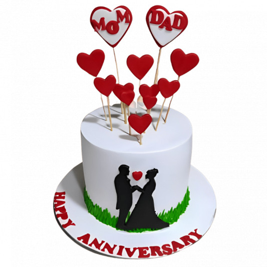 Anniversary Cake for MOM DAD online delivery in Noida, Delhi, NCR, Gurgaon
