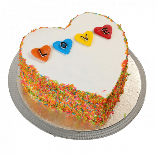 Colourful Love Cake online delivery in Noida, Delhi, NCR, Gurgaon