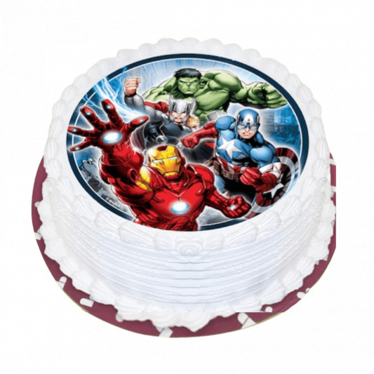 Captain America Avengers Cake – Creme Castle