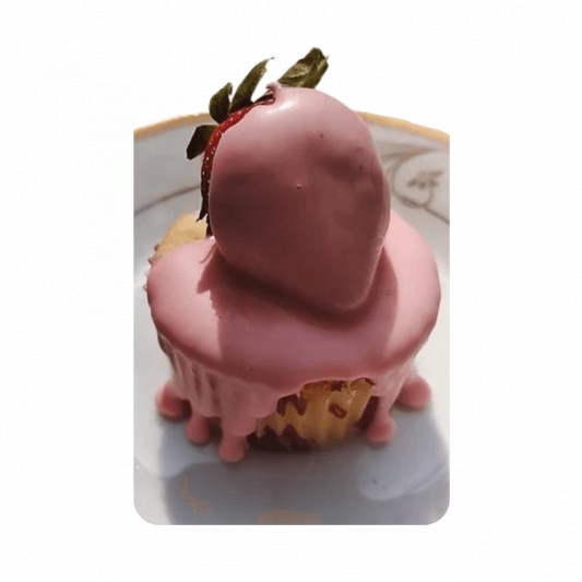 Chocolate-Dipped Strawberry Muffin  online delivery in Noida, Delhi, NCR, Gurgaon