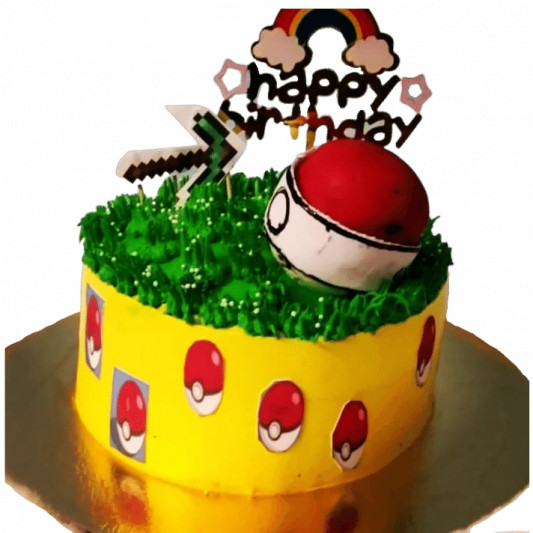 Pokemon Kids Fondant Cake Delivery In Delhi NCR