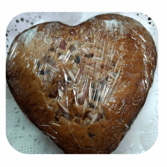 Plum Cake in Heart Shape online delivery in Noida, Delhi, NCR, Gurgaon