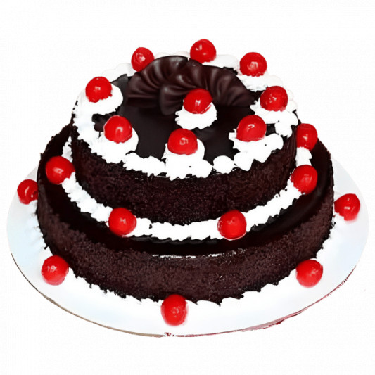 2 Tier Chocolate Crunchy Cake With Cherry online delivery in Noida, Delhi, NCR, Gurgaon