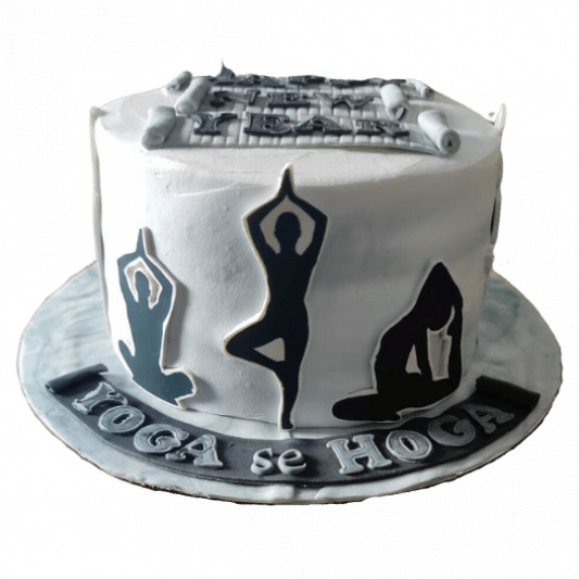 Yoga Theme Cake  online delivery in Noida, Delhi, NCR, Gurgaon