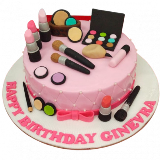 Makeup Theme Cake online delivery in Noida, Delhi, NCR, Gurgaon