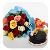 Chocolaty Beauty of Roses Cake online delivery in Noida, Delhi, NCR,
                    Gurgaon