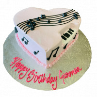 Piano Heart Birthday Cake online delivery in Noida, Delhi, NCR,
                    Gurgaon