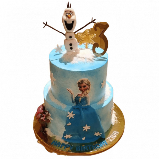 Frozen Elsa And Anna 2 Tier Cake online delivery in Noida, Delhi, NCR, Gurgaon