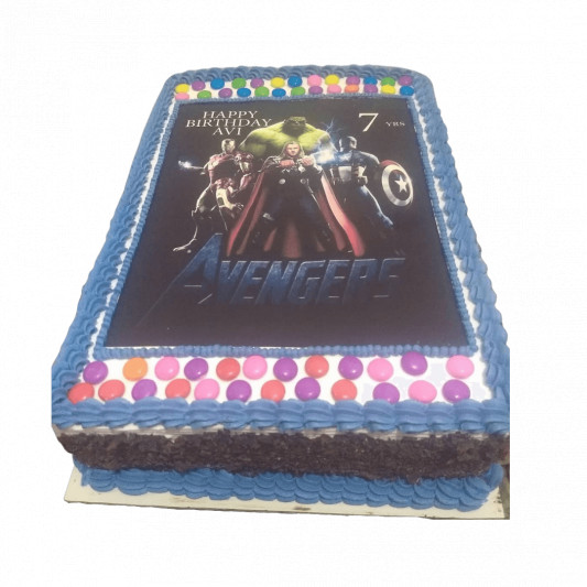 Avengers Theme Photo Cake online delivery in Noida, Delhi, NCR, Gurgaon