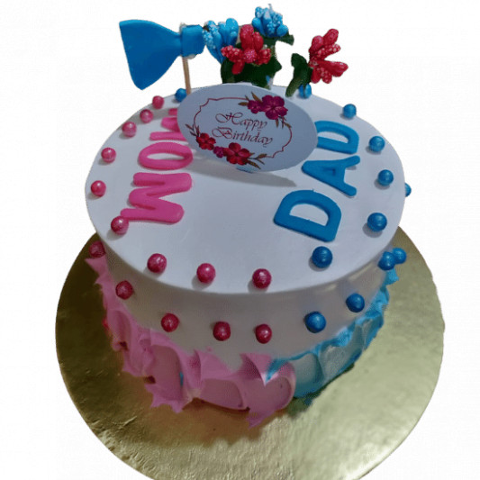 Cake for Mom and Dad Birthday online delivery in Noida, Delhi, NCR, Gurgaon