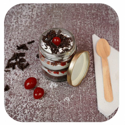 Sugarfree German Black Forest Jar Cake online delivery in Noida, Delhi, NCR, Gurgaon