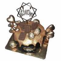 Black and Gold Theme Cake online delivery in Noida, Delhi, NCR,
                    Gurgaon