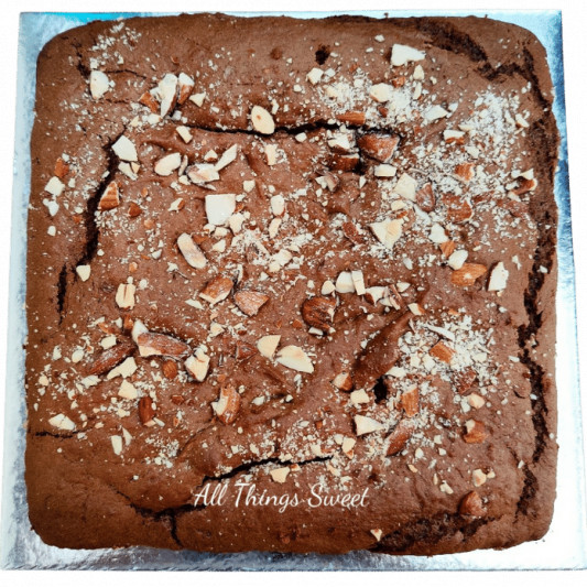 Gluten Free Chocolate Almond Brownie Cake online delivery in Noida, Delhi, NCR, Gurgaon