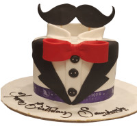 Mustache Fondant  Cake  online delivery in Noida, Delhi, NCR,
                    Gurgaon