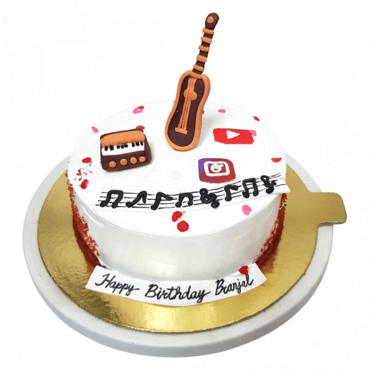 Music Notation Theme Cake For Music Lover