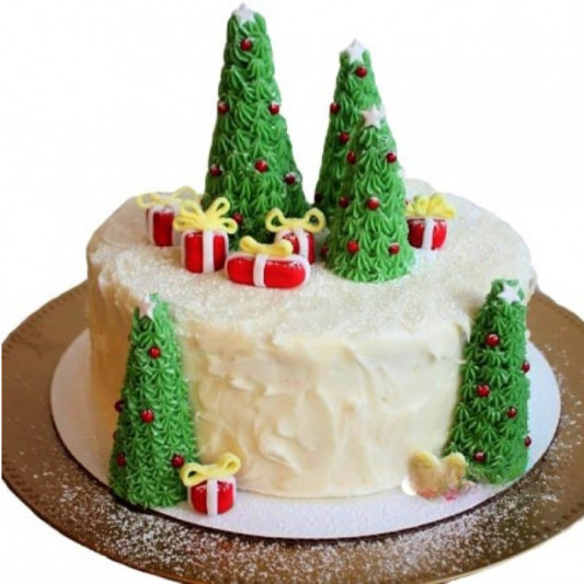 Snow Scenery Cake online delivery in Noida, Delhi, NCR, Gurgaon