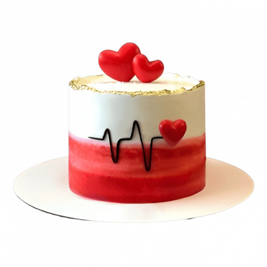 Heart Beat Cake  online delivery in Noida, Delhi, NCR, Gurgaon
