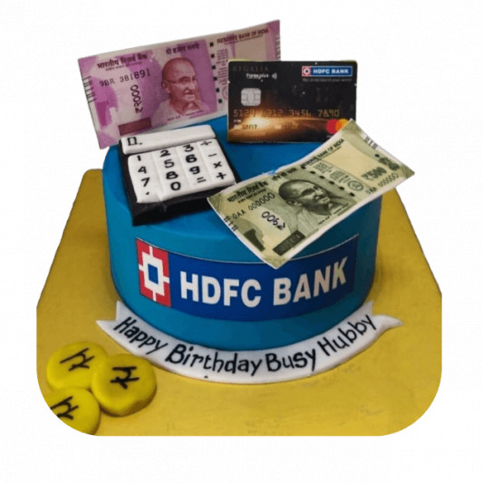 HDFC Bank Theme Cake  online delivery in Noida, Delhi, NCR, Gurgaon