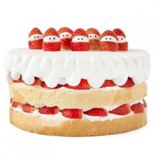 Santa Strawberry Cake online delivery in Noida, Delhi, NCR, Gurgaon