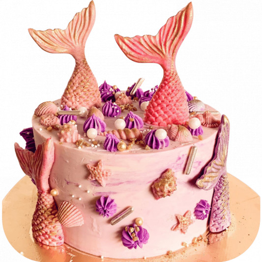 Strawberry Mermaid Fish Tail Cake online delivery in Noida, Delhi, NCR, Gurgaon