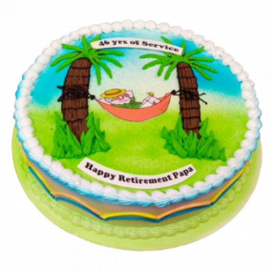 Retirement Theme Photo Cake online delivery in Noida, Delhi, NCR, Gurgaon