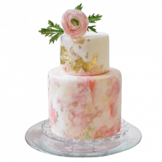 Double Floor Pink Tall Cake online delivery in Noida, Delhi, NCR, Gurgaon