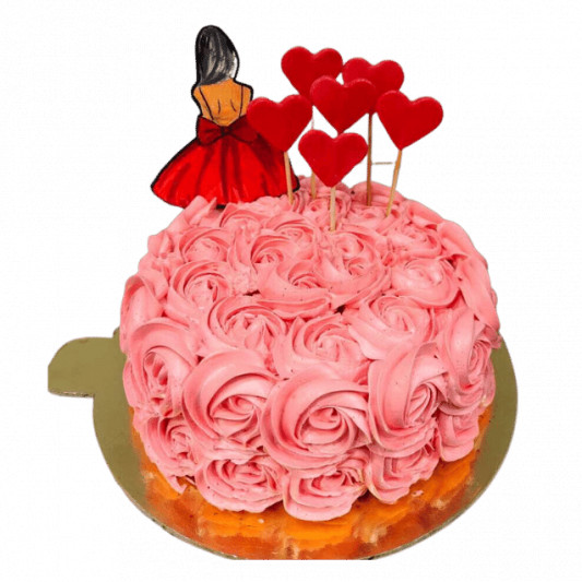 Rosette Doll Cake online delivery in Noida, Delhi, NCR, Gurgaon