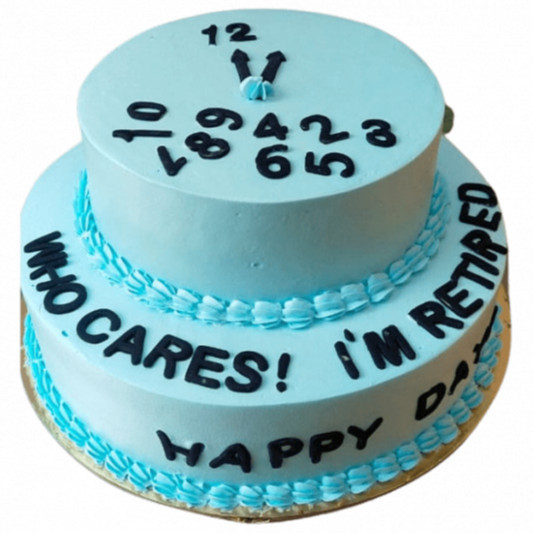 2 Tier Retirement Cake online delivery in Noida, Delhi, NCR, Gurgaon