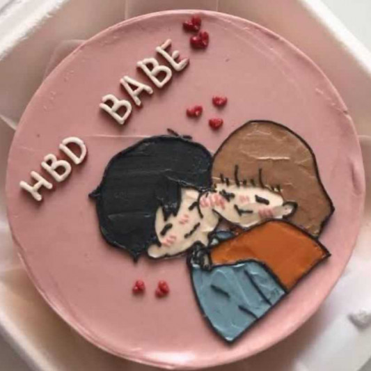 HBD Babe Cake online delivery in Noida, Delhi, NCR, Gurgaon