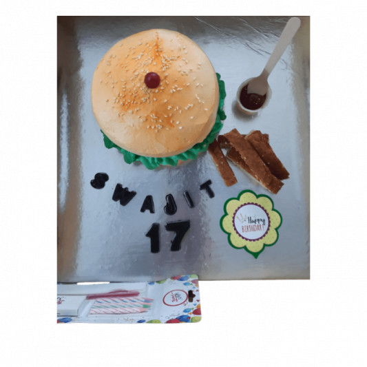 Burger Cake for Kids online delivery in Noida, Delhi, NCR, Gurgaon