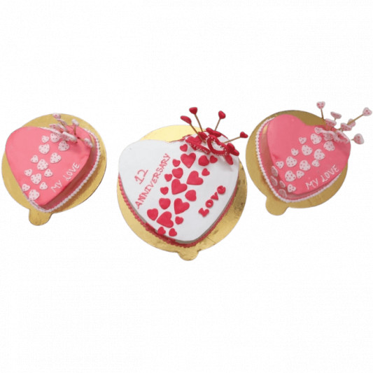 Heart Shape Anniversary Cake online delivery in Noida, Delhi, NCR, Gurgaon