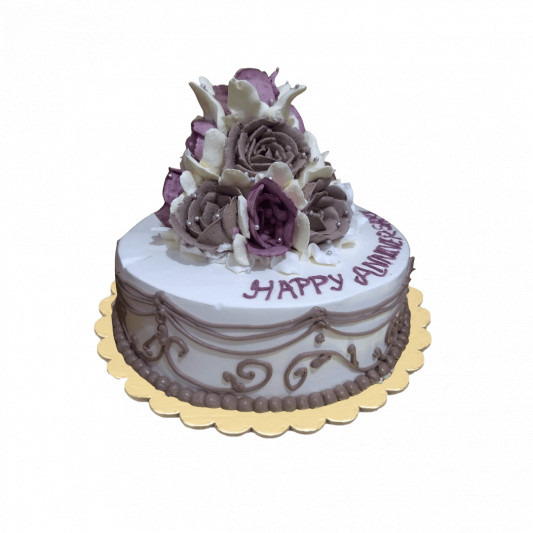 Floral Anniversary Cake online delivery in Noida, Delhi, NCR, Gurgaon