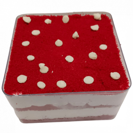 Red velvet Glass Tub Cake online delivery in Noida, Delhi, NCR, Gurgaon