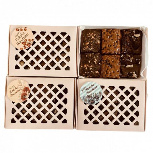 Raksha Bandhan Assorted Brownies Box online delivery in Noida, Delhi, NCR, Gurgaon