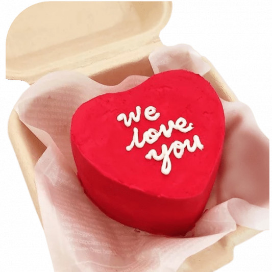 Red Heart Bento Cake online delivery in Noida, Delhi, NCR, Gurgaon