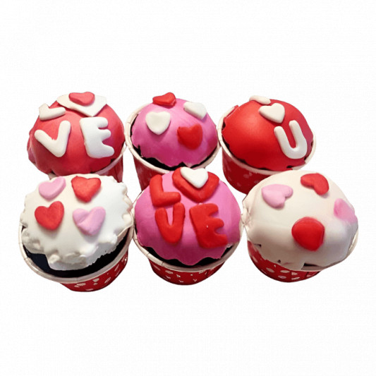 Valentine Fondant Cupcakes online delivery in Noida, Delhi, NCR, Gurgaon