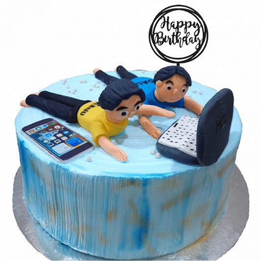 Workaholic Theme Cake online delivery in Noida, Delhi, NCR, Gurgaon