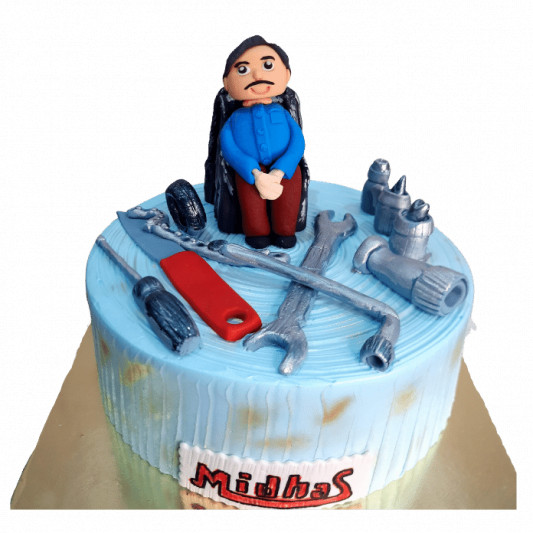 Mchanical Engineer Fondant Cake online delivery in Noida, Delhi, NCR, Gurgaon