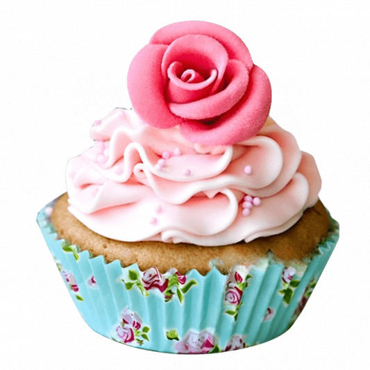 Pink Rose Fondant Cupcakes online delivery in Noida, Delhi, NCR, Gurgaon
