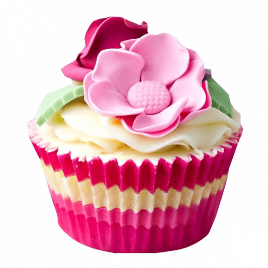 Pink Flower Fondant Cupcakes online delivery in Noida, Delhi, NCR, Gurgaon