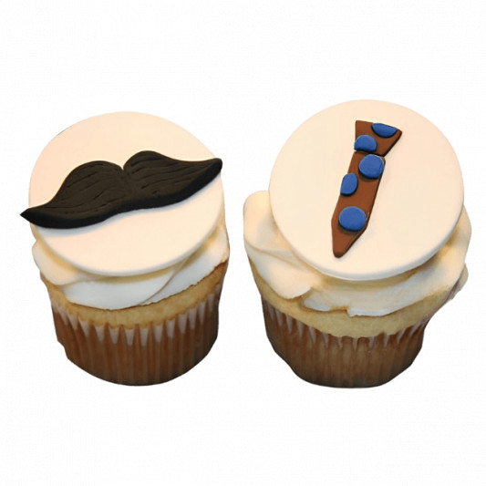 Moustache N Tie Fondant Cupcakes online delivery in Noida, Delhi, NCR, Gurgaon