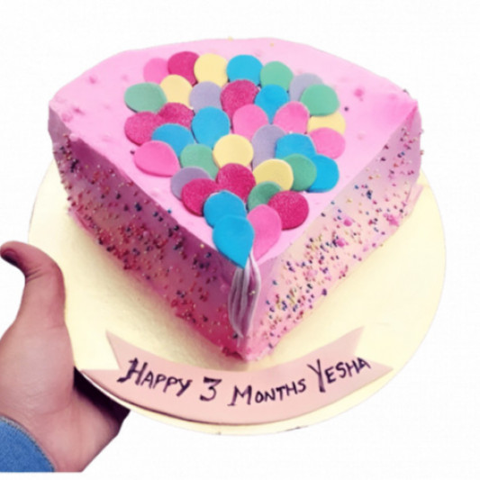 Happy 3 month Small Cake online delivery in Noida, Delhi, NCR, Gurgaon